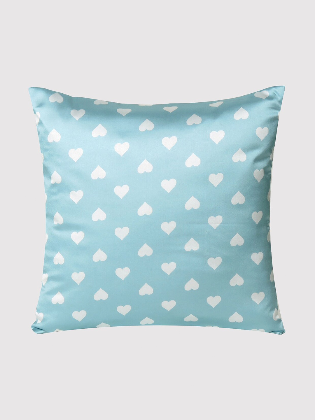 

OUSSUM Blue & White Quirky Satin Square Cushion Cover