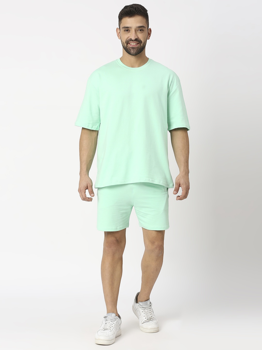 

THE DAILY OUTFITS Pure Cotton Oversized T-shirt, Sea green