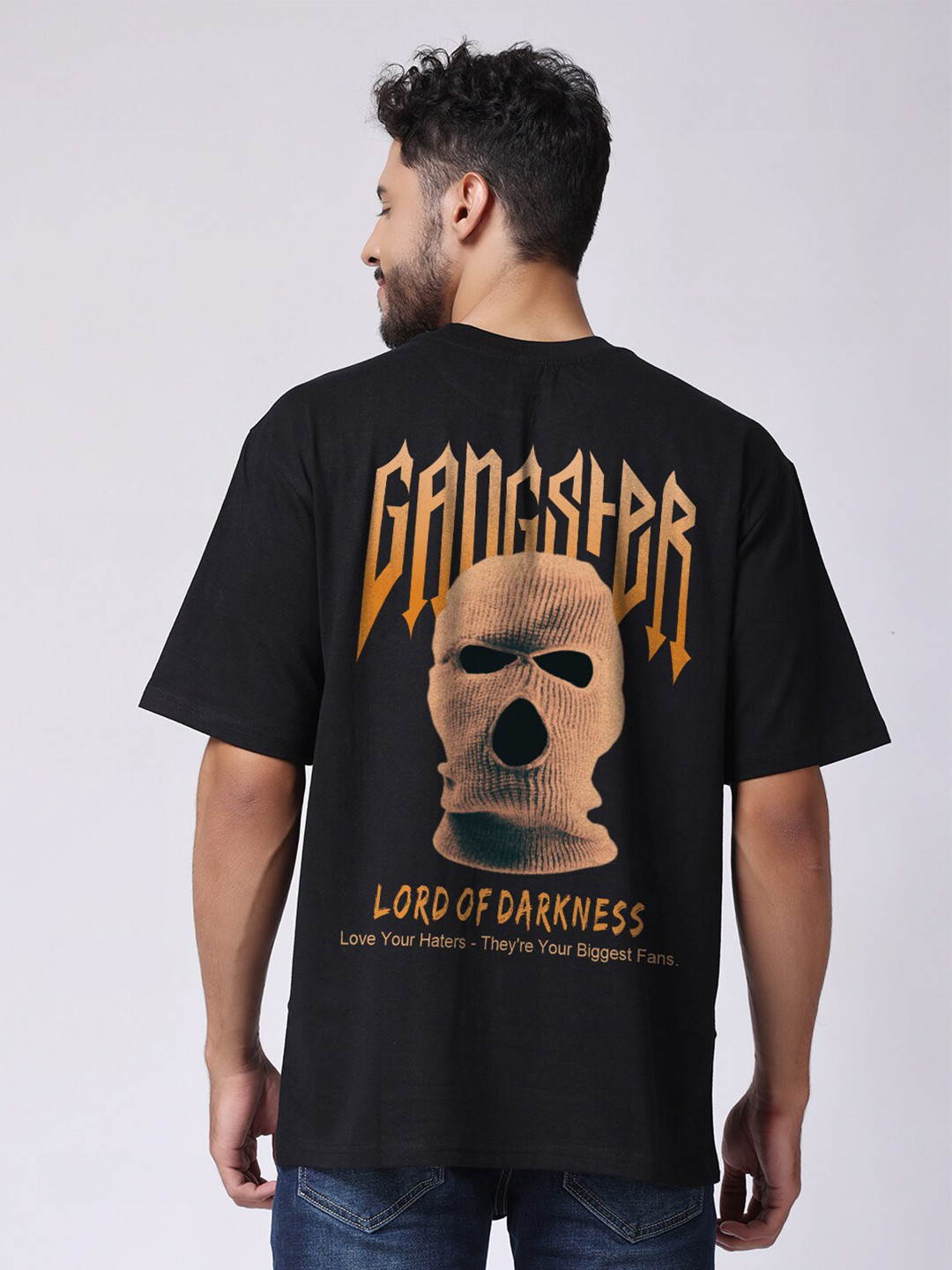 

The Label Bar Graphic Printed Oversized Cotton T-shirt, Black