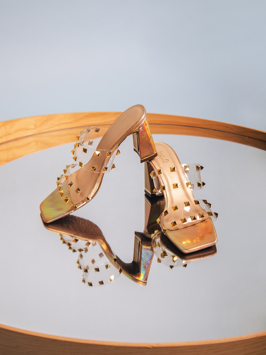 

Inc 5 Embellished Party Block Heels, Gold
