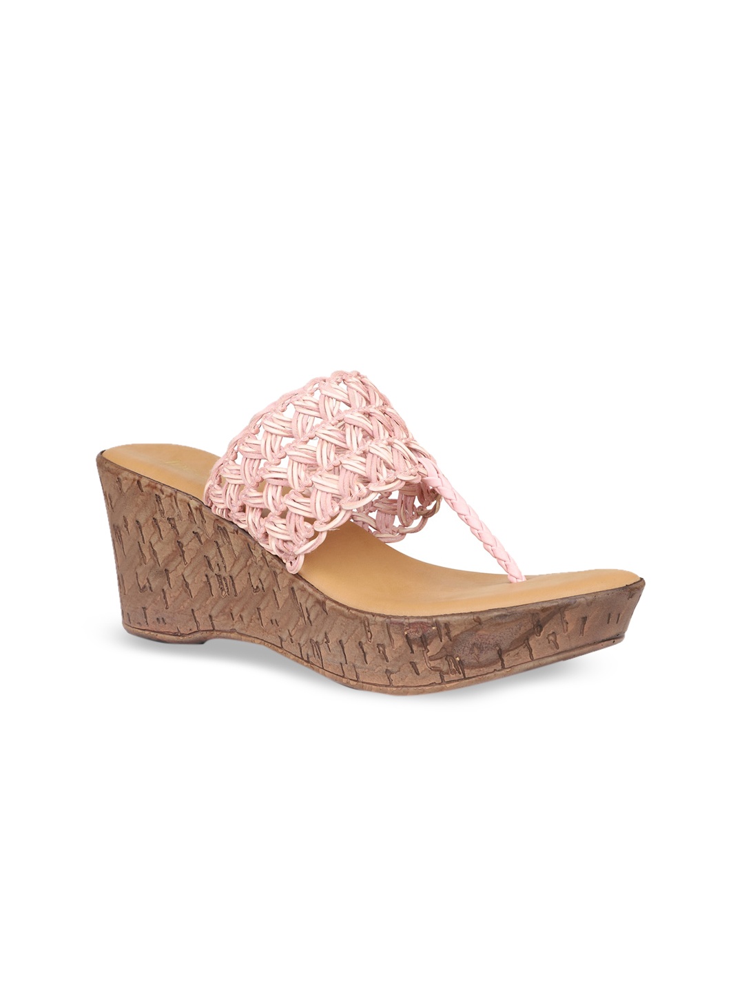 

Inc 5 Textured Open Toe Wedge Heels, Pink
