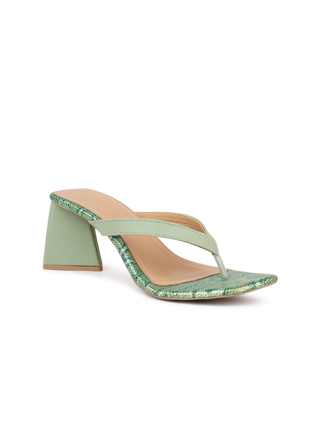 

Inc 5 Open Back Party Block Heels, Green