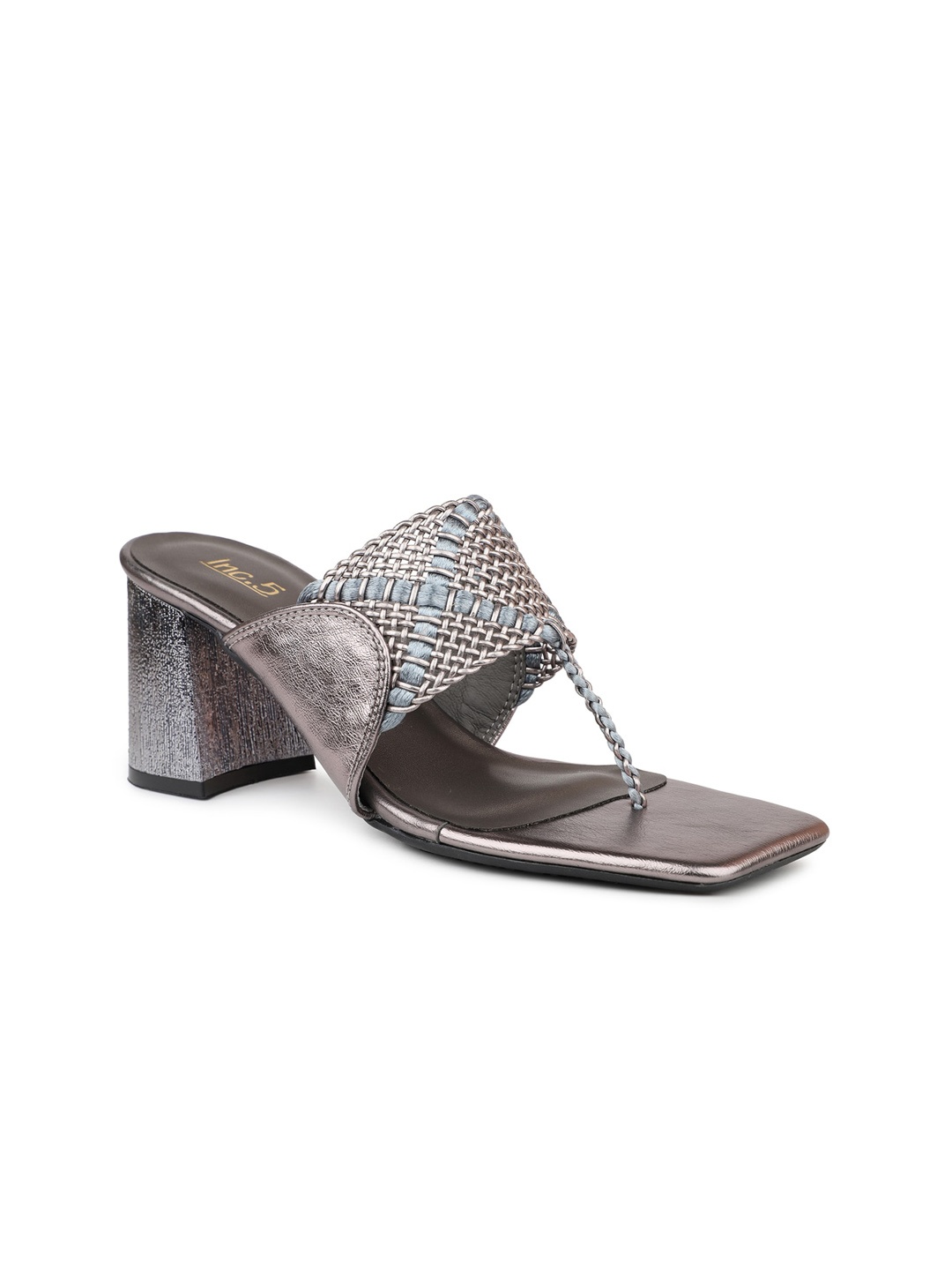 

Inc 5 Embellished Open Toe Block Heels, Grey