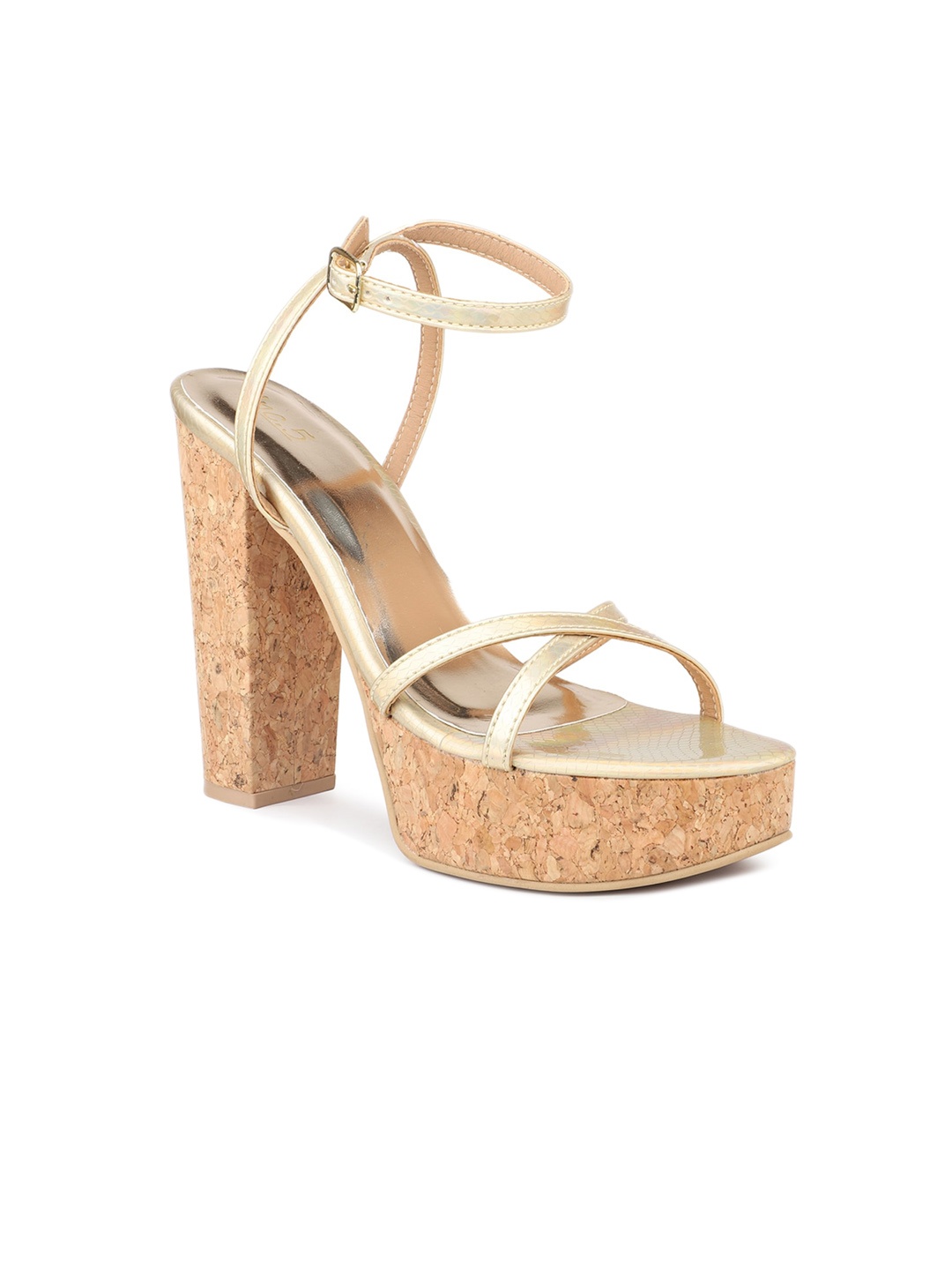 

Inc 5 Party Wedges Heels With Ankle Loop, Gold