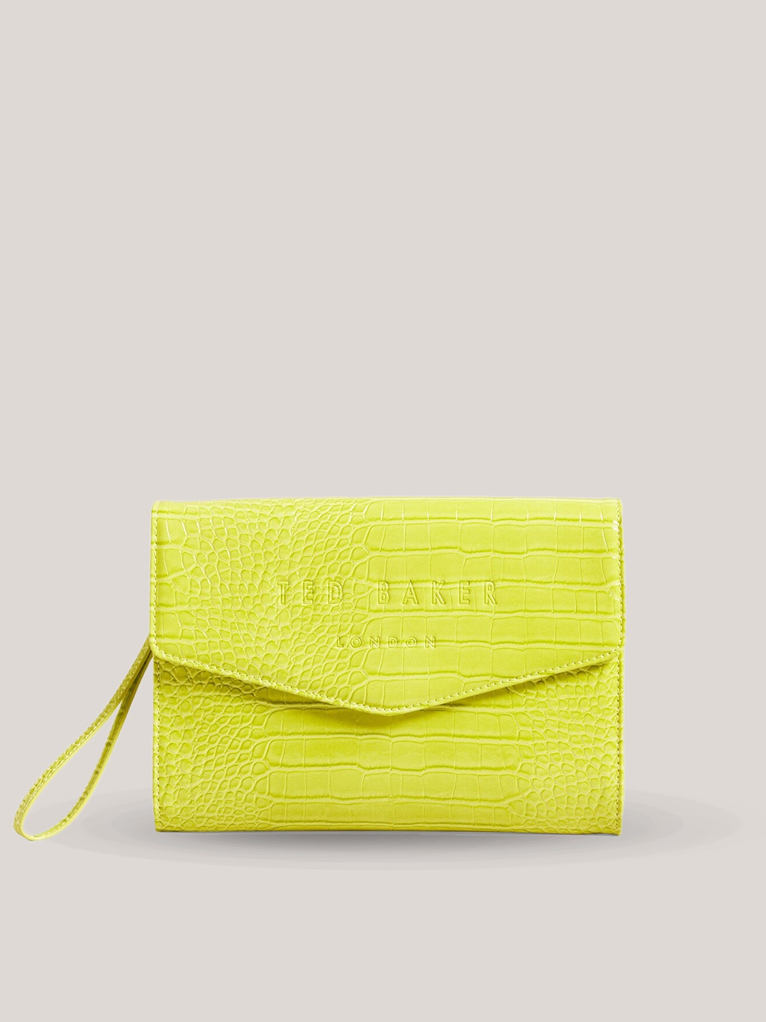 

Ted Baker Textured Envelope Clutch, Yellow