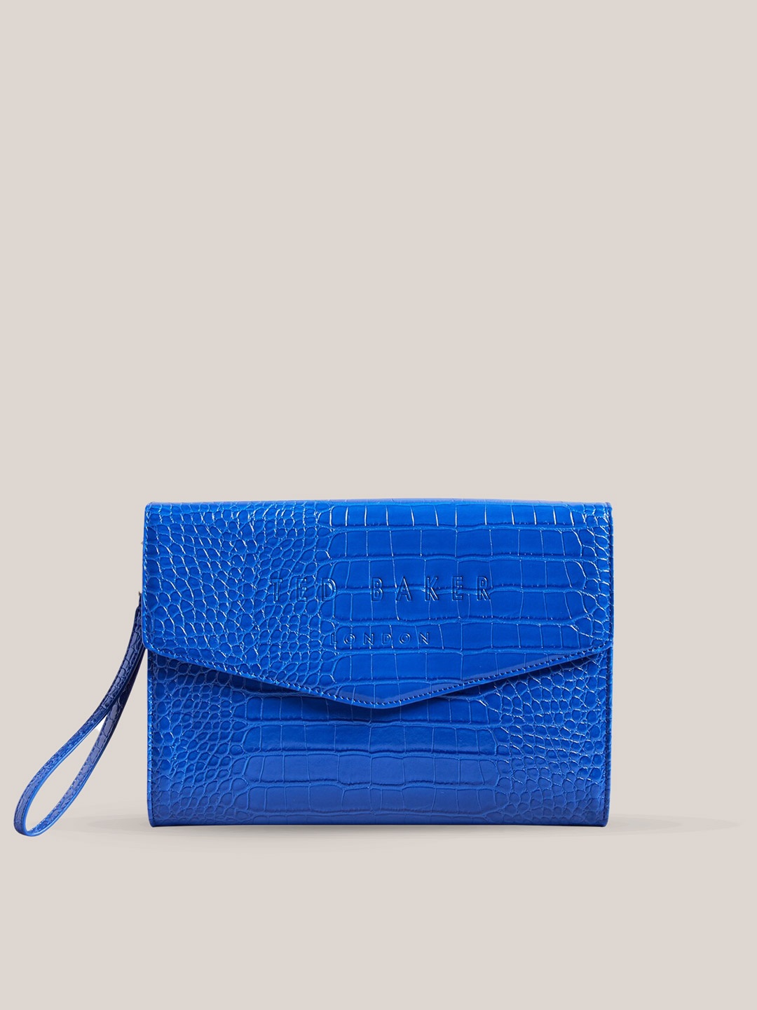 

Ted Baker Blue Textured Envelope Clutch