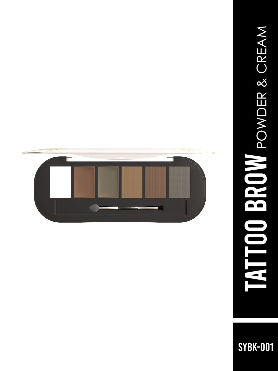 

SHRYOAN Tattoo Brow Powder & Cream 4 gm - Matt Shade 01, Black