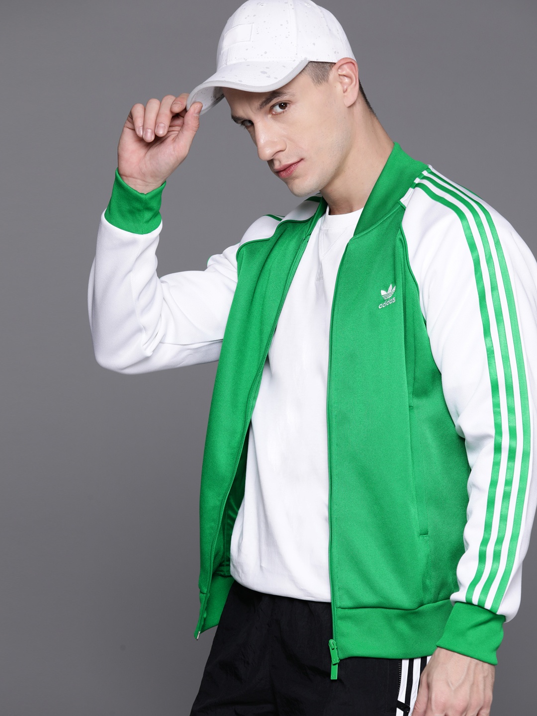 

ADIDAS Originals Classics Striped Track Jacket, Green