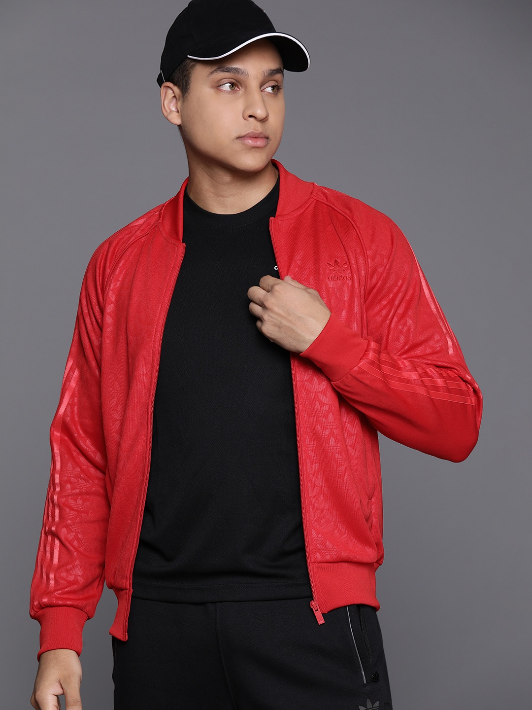 

ADIDAS Originals Graphics Monogram 3-Striped Track Jacket, Red