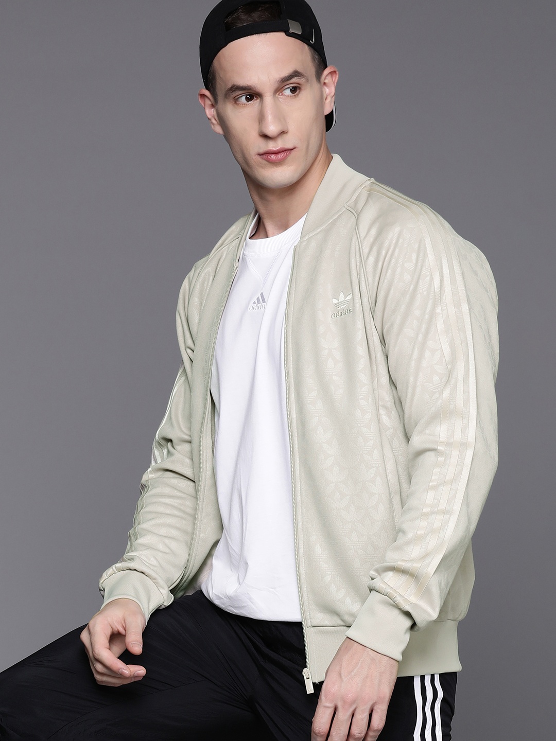 

ADIDAS Originals Graphics Monogram 3-Striped Track Jacket, Beige