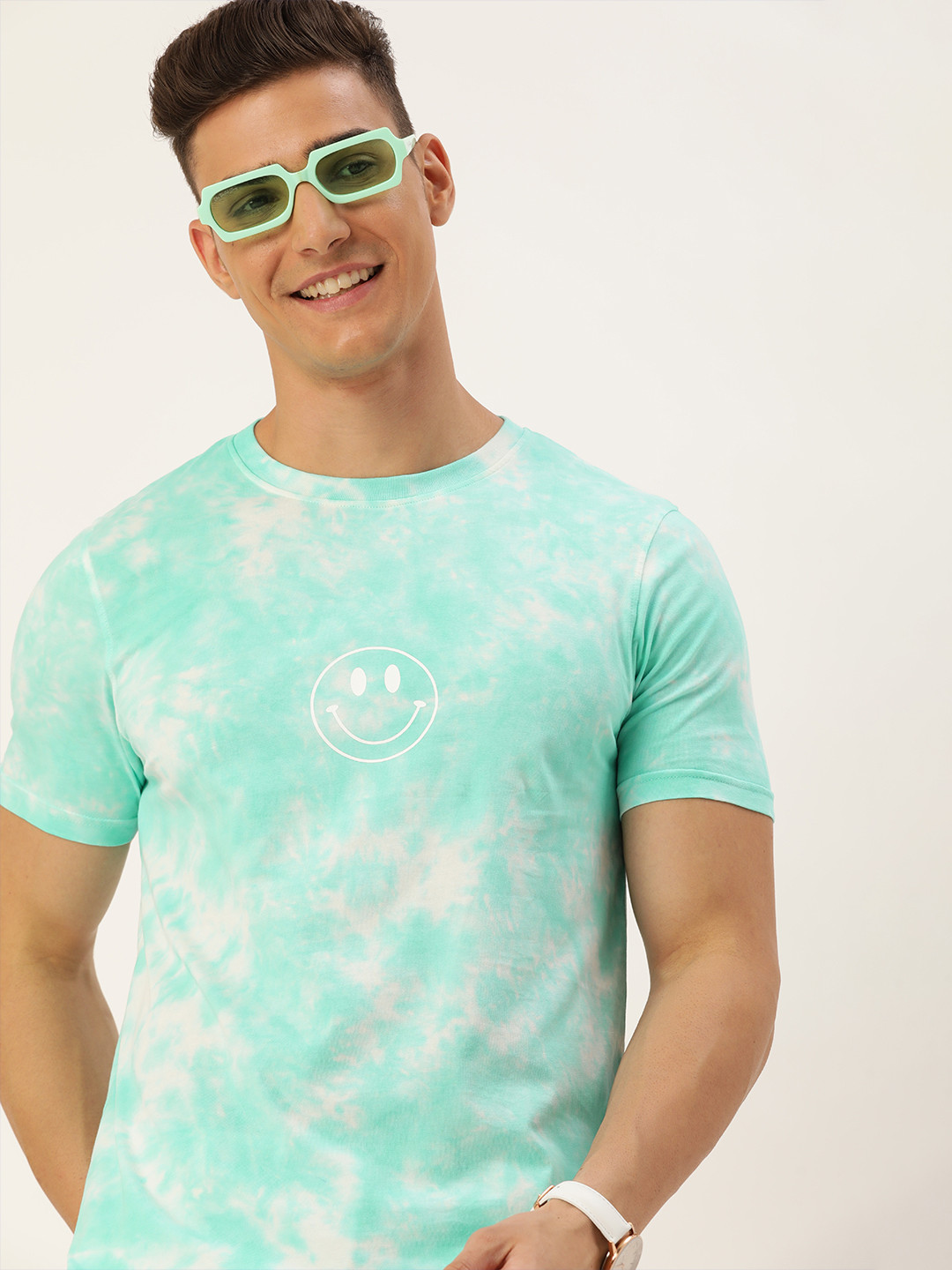 

Harvard Cotton Tie and Dye Casual T-shirt, Green