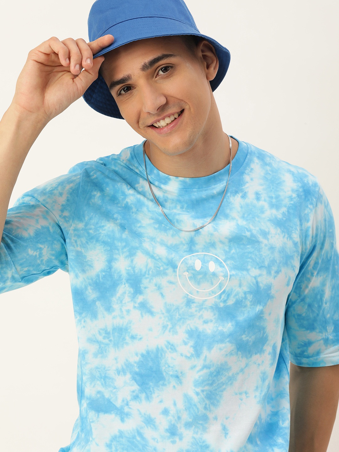 

Harvard Tie and Dye Round Neck Short Sleeves Casual T-shirt, Blue