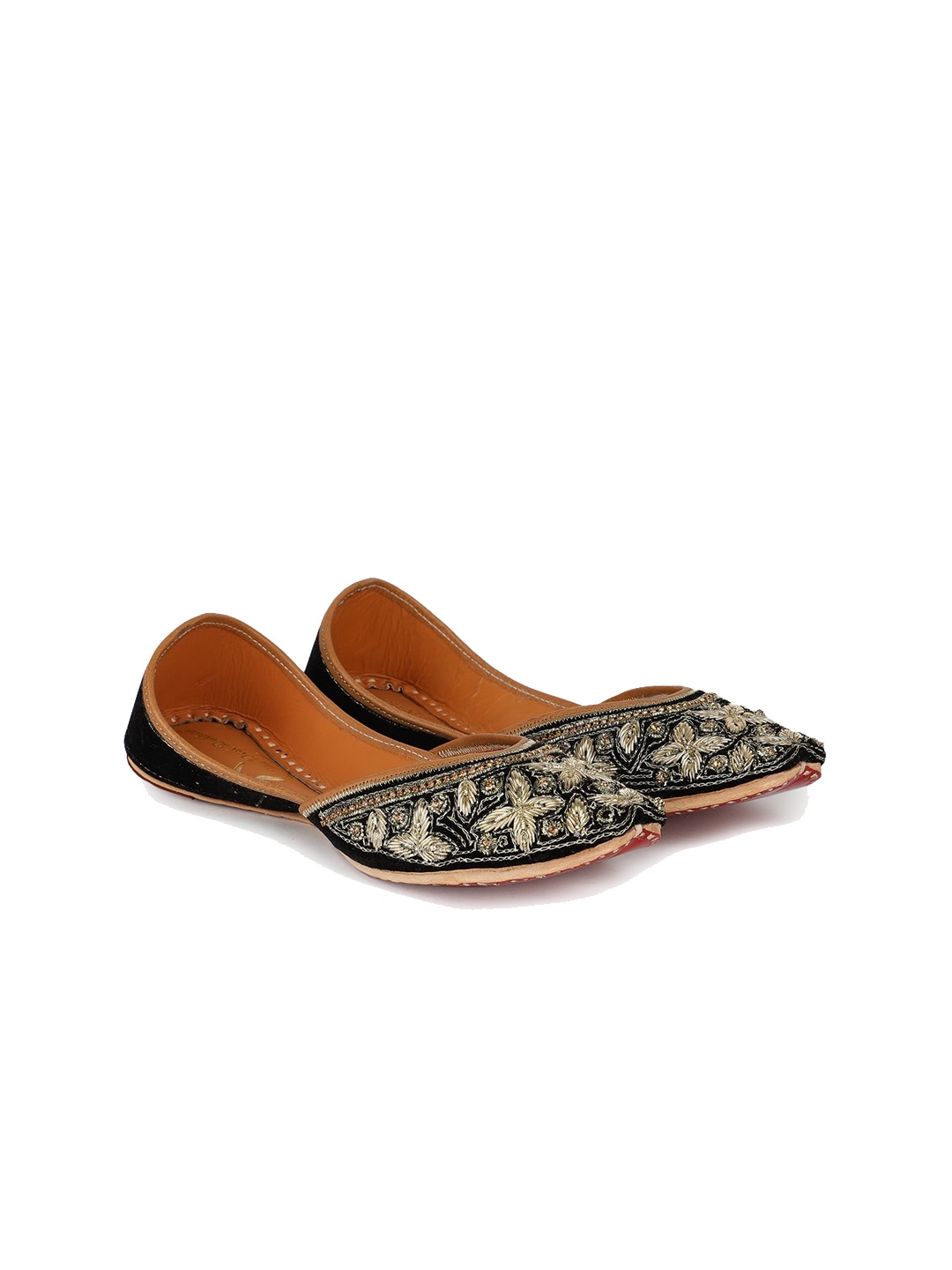 

The Desi Dulhan Embellished Ethnic Mojaris, Black