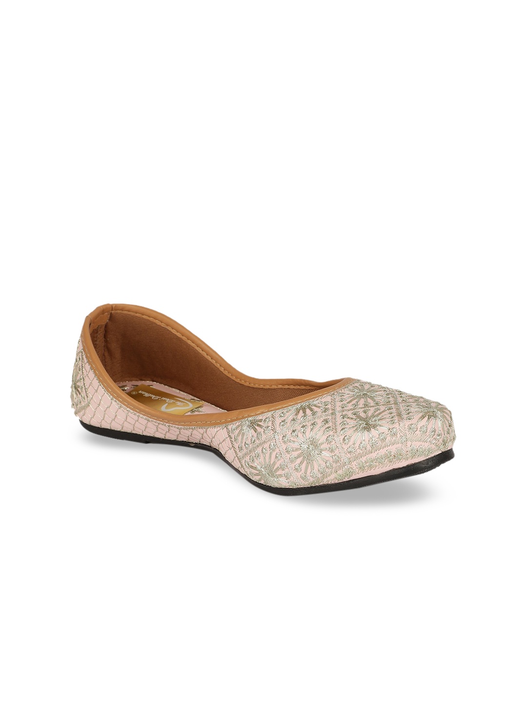 

The Desi Dulhan Ethnic Embroidered Mojaris, Pink