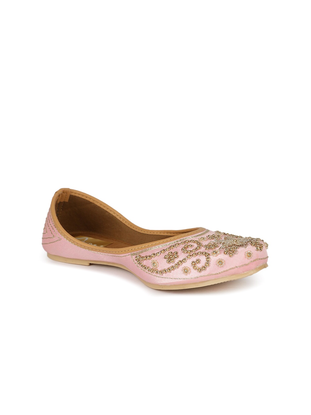 

The Desi Dulhan Ethnic Embellished Mojaris, Pink