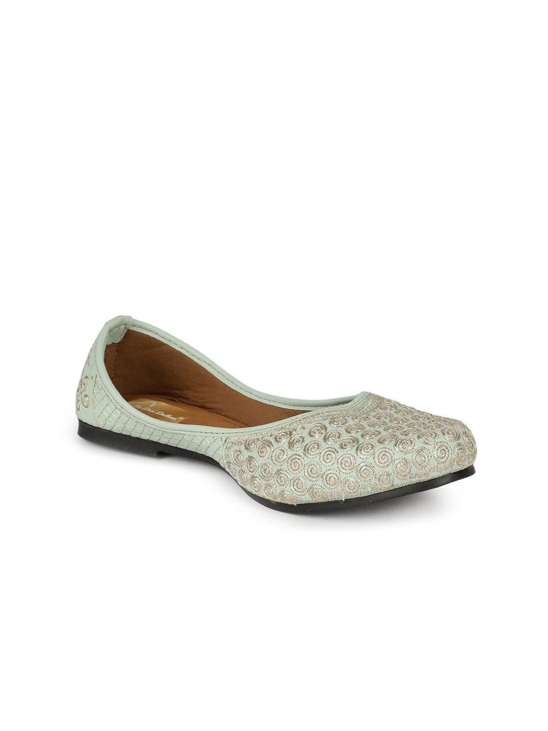 

The Desi Dulhan Ethnic Embroidered Mojaris, Sea green