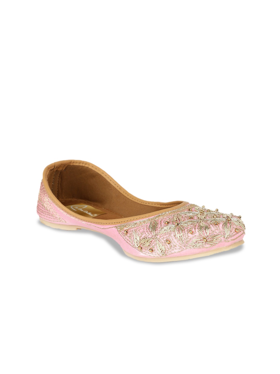

The Desi Dulhan Ethnic Embroidered Mojaris, Pink