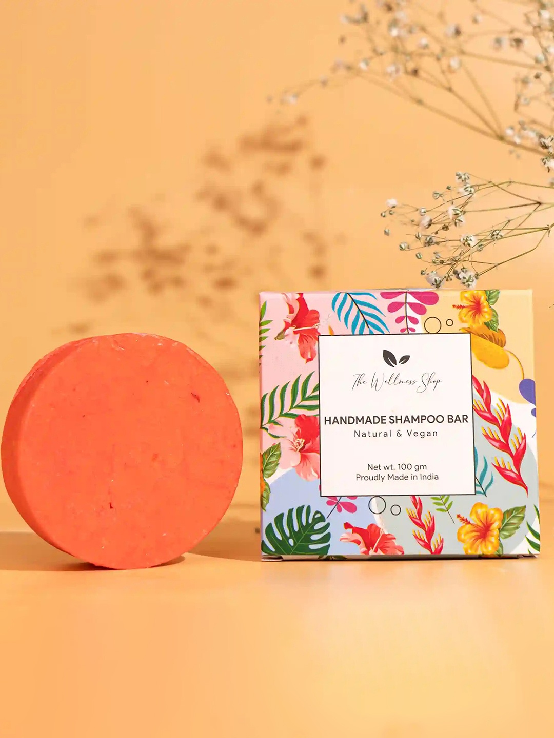 

The Wellness Shop Hibiscus Handmade Shampoo Bar - 100g, Orange
