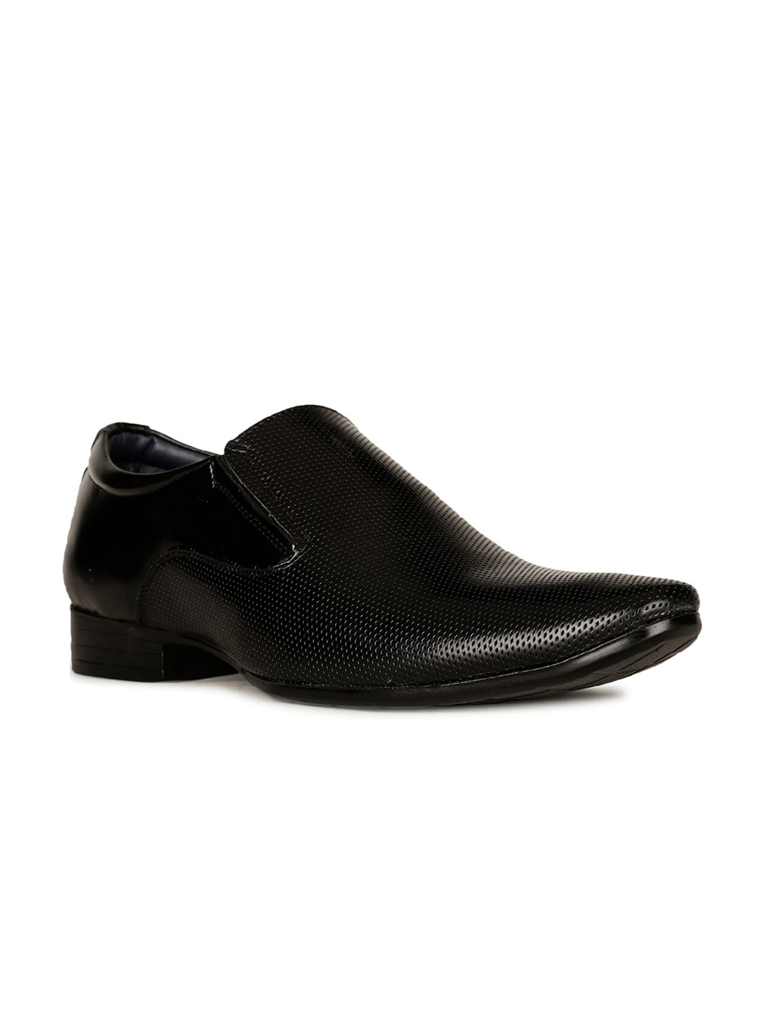 

Bata Men Textured Formal Slip-On Shoes, Black