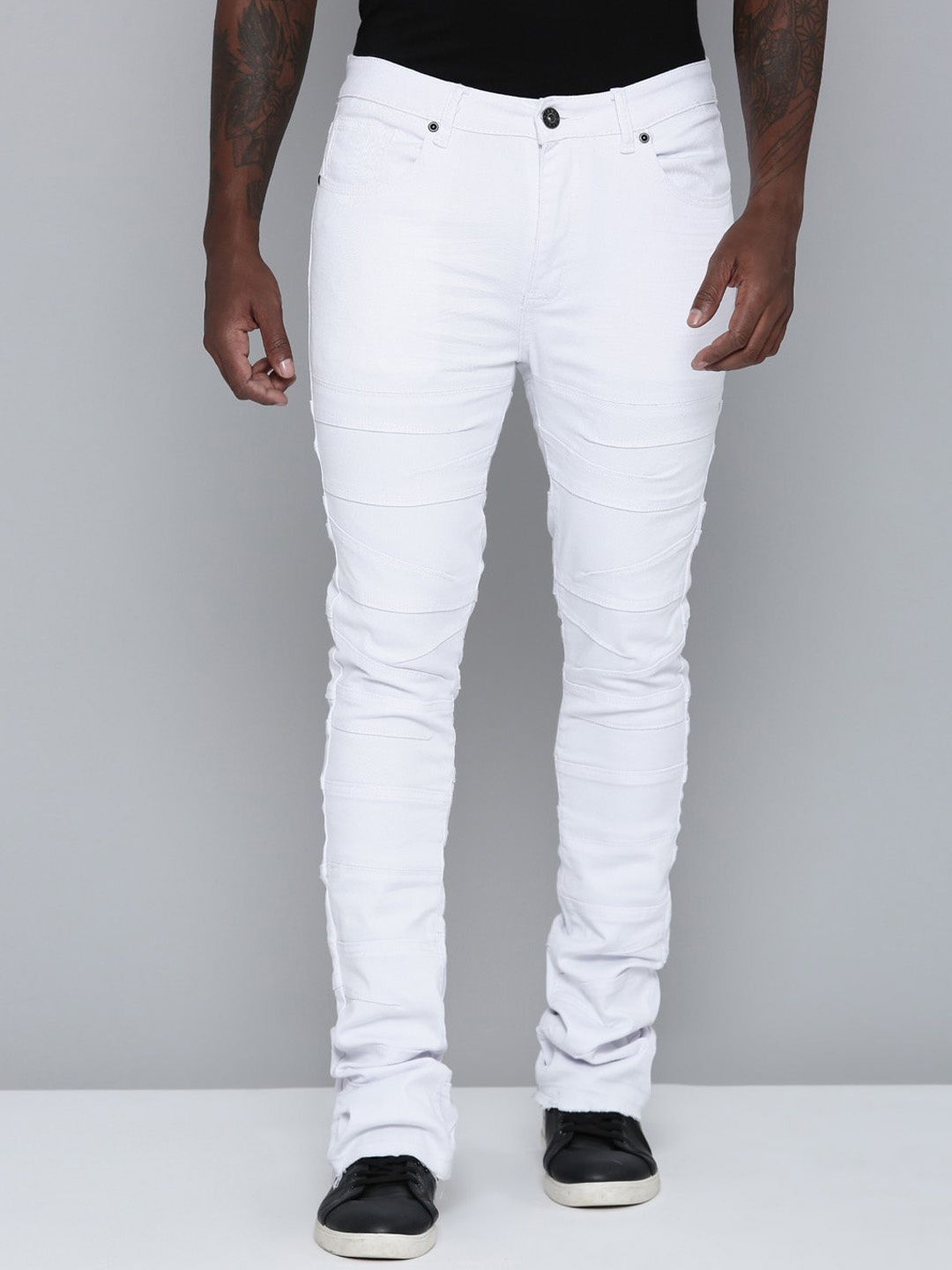 

WAIMEA Men Mid-Rise Clean Look Stretchable Bootcut Jeans, White