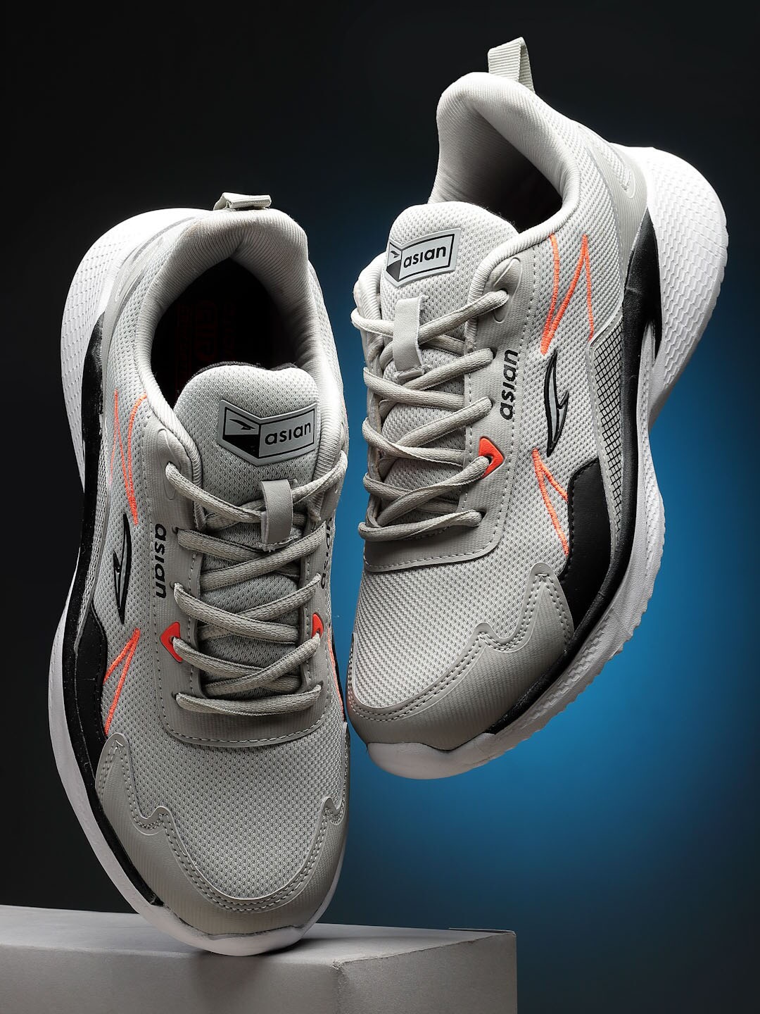

ASIAN Men Mesh Running Marking Shoes, Grey