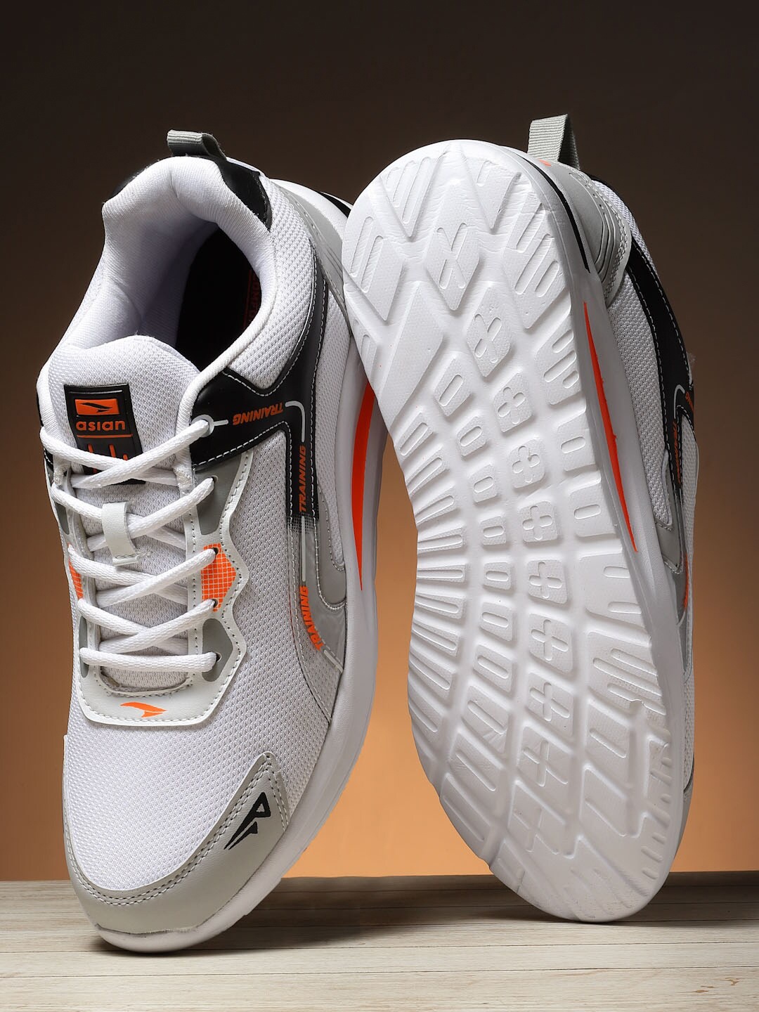 

ASIAN Men Mesh Running Non-Marking Shoes, White