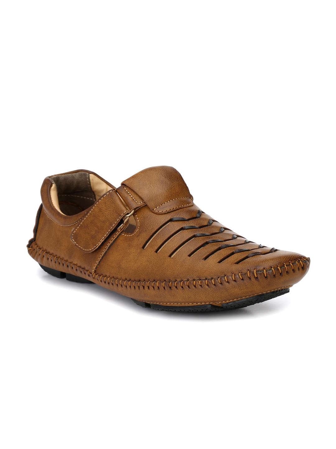 

Ferraiolo Men Brown Leather Comfort Sandals