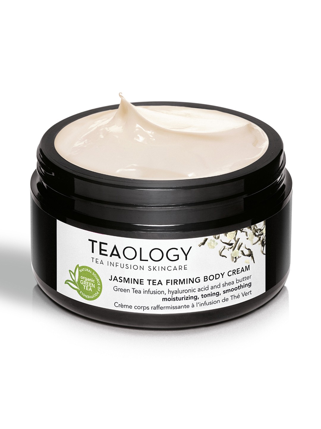 

TEAOLOGY Jasmine Tea Firming Body Cream with Green Tea & Hyaluronic Acid - 300ml, Black