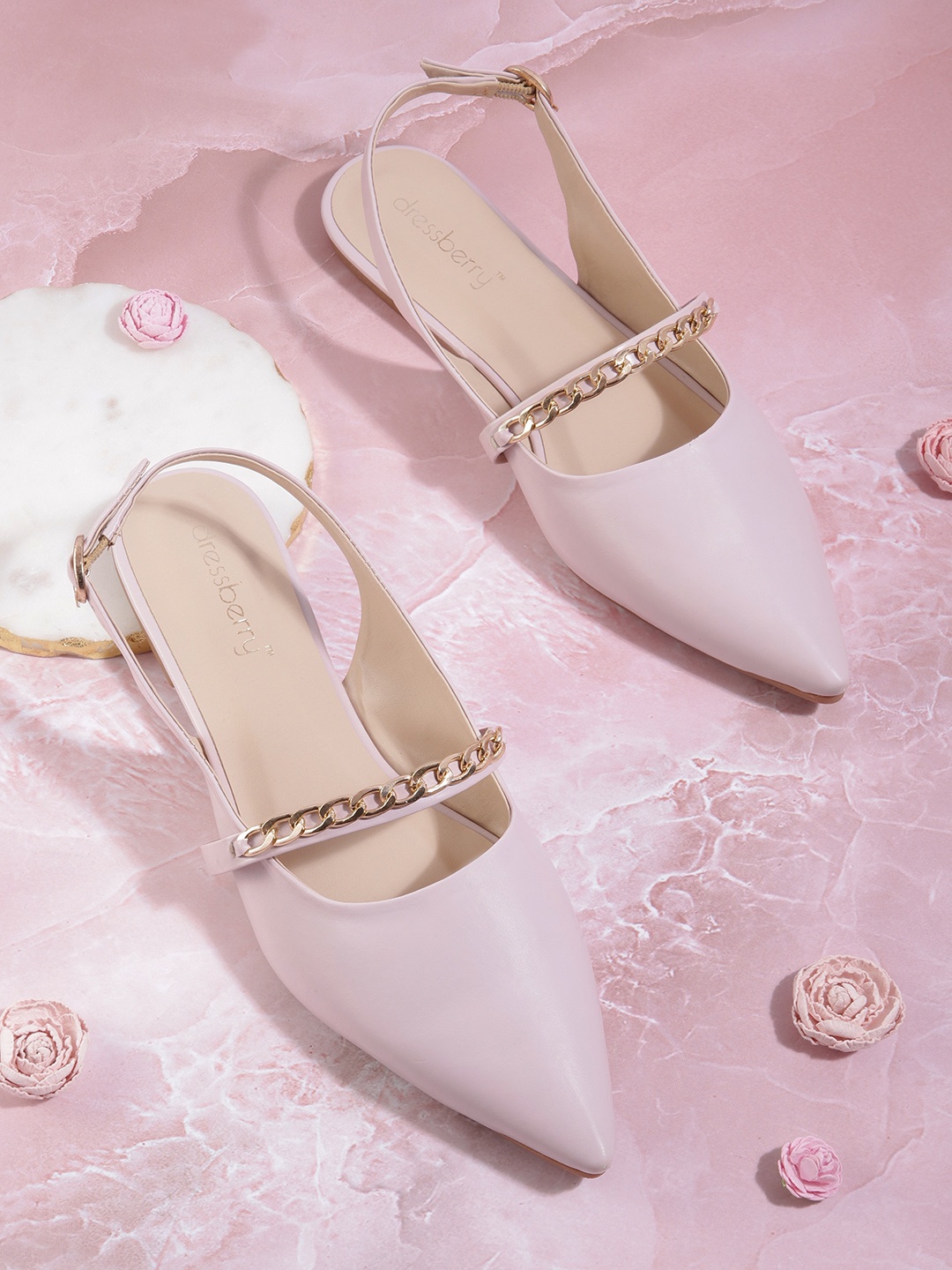 

DressBerry Women Embellished Mules, Lavender