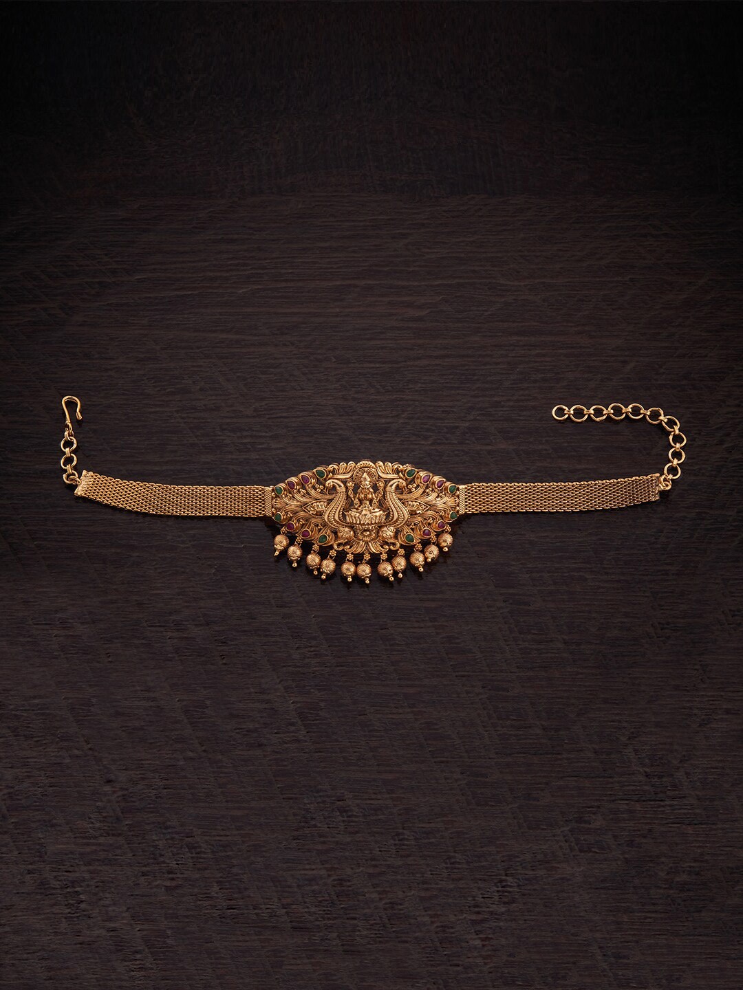 

Kushal's Fashion Jewellery Studded Temple Armlet Bracelet, Gold