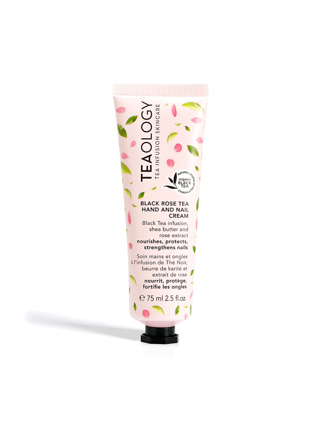 

TEAOLOGY Black Rose Tea Hand & Nail Cream with Shea Butter - 75ml, Pink