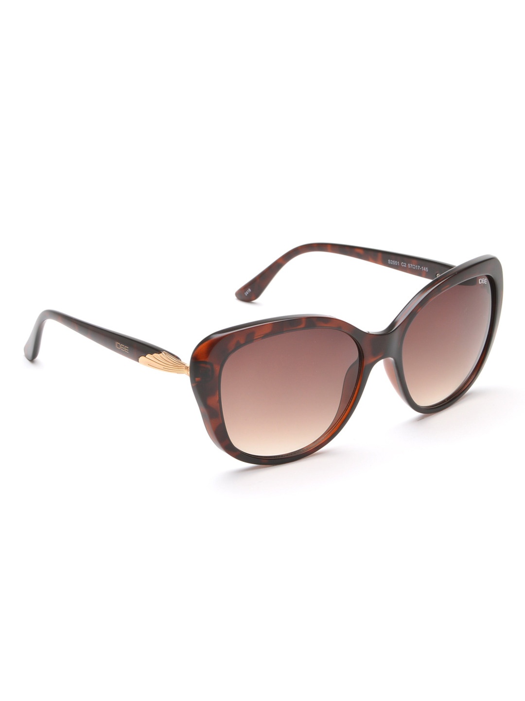 

IDEE Women Cateye Sunglasses With UV Protected Lens IDS2551C2SG, Brown