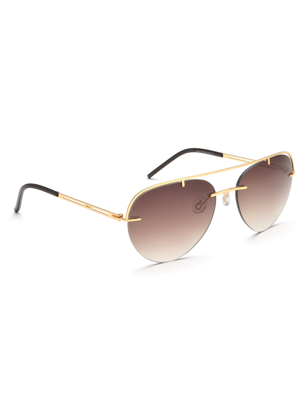 

IDEE Unisex Lens & Aviator Sunglasses With UV Protected Lens IDS2833C3SG, Brown