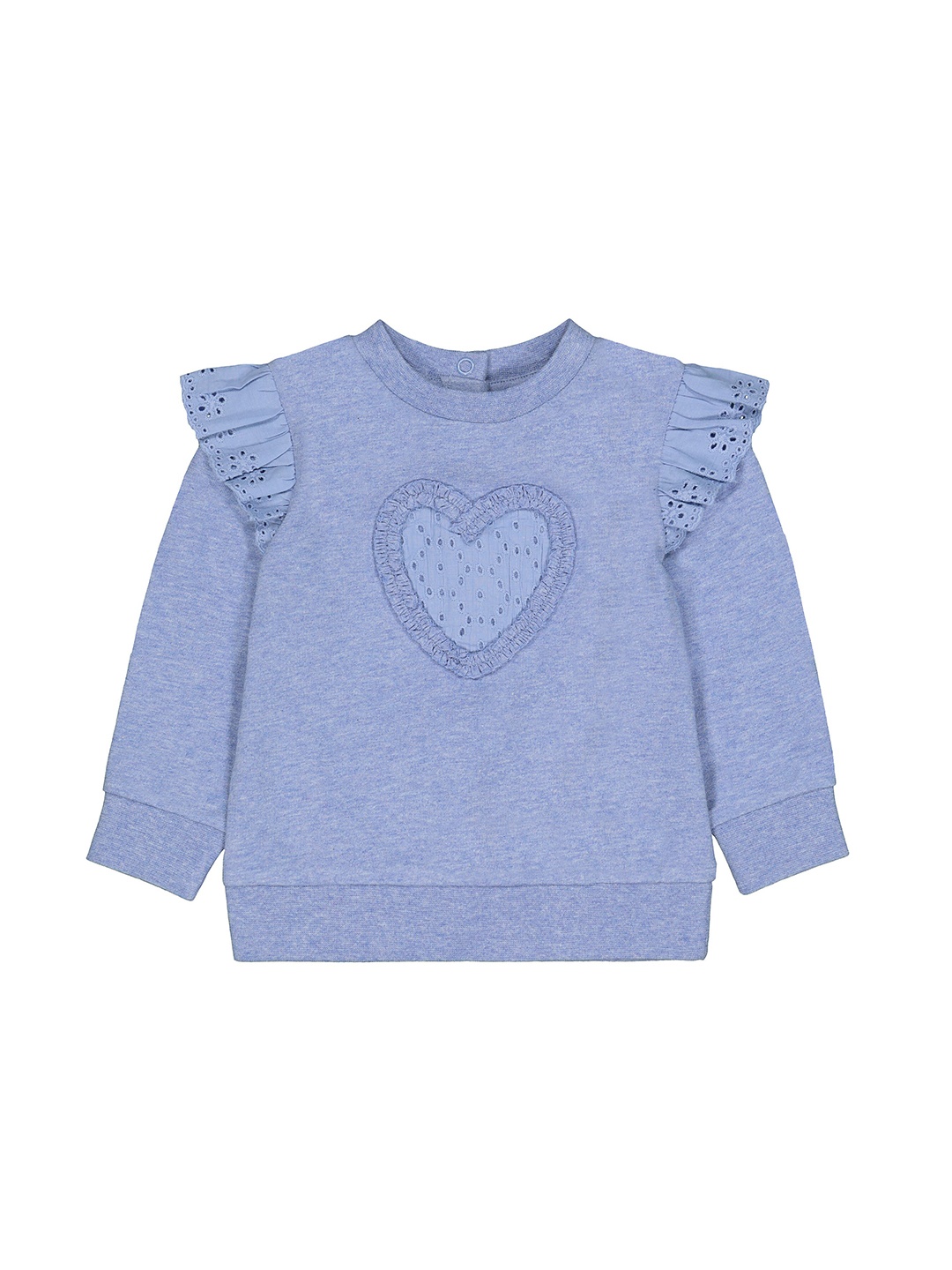 

mothercare Girls Self Design Pure Cotton Sweatshirt, Blue