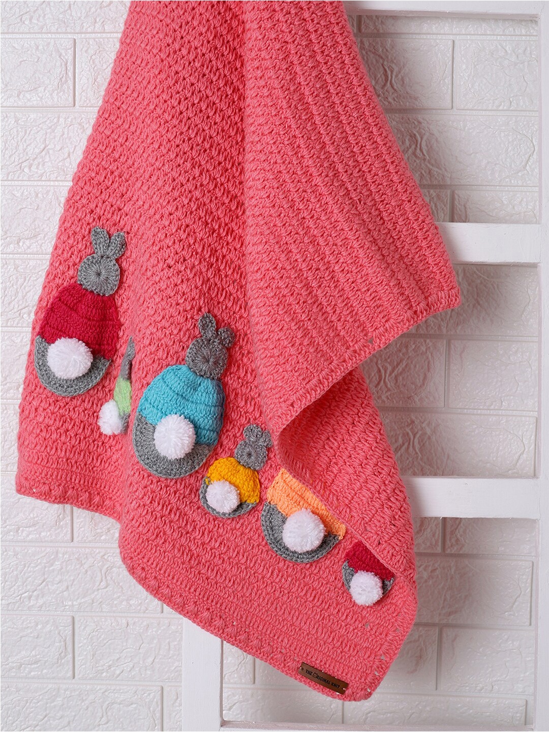 

The Original Knit Kids Pink Woollen AC Room 350 GSM Single Bed Blanket
