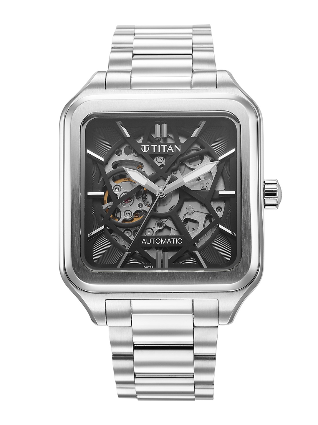

Titan Men Square Analogue Watch 90162SM01, Silver