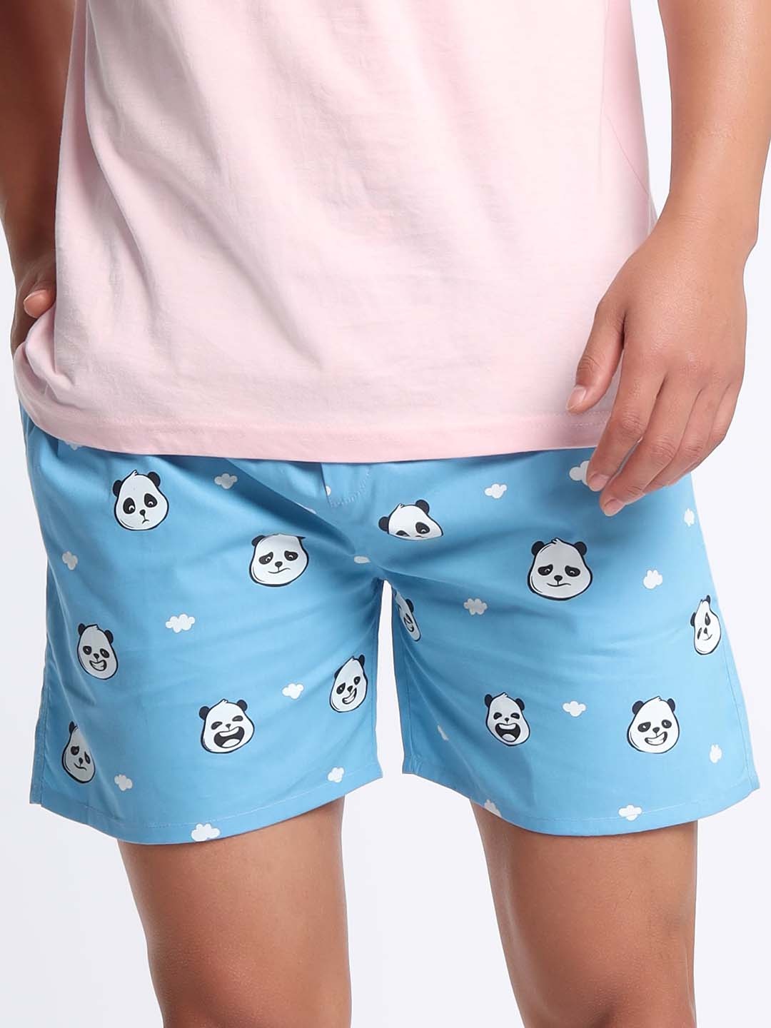 

Beyoung Men Panda Printed Boxers, Blue