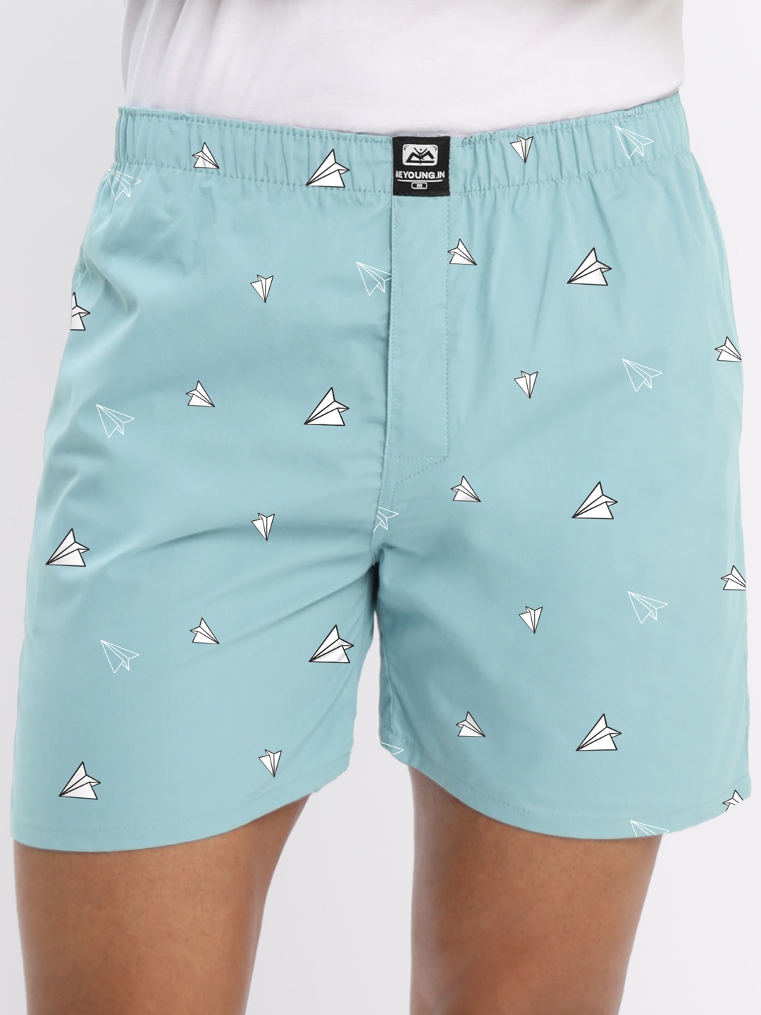 

Beyoung Men Conversational Print Pure Cotton Boxers, Blue