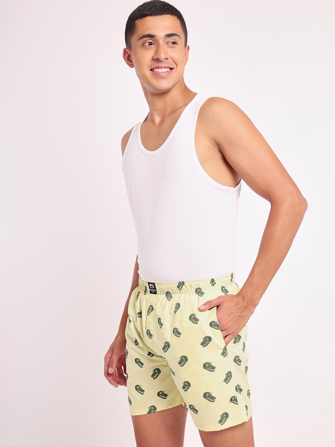 

Beyoung Printed Pure Cotton Printed Boxers BY-PMBX-025-M, Yellow