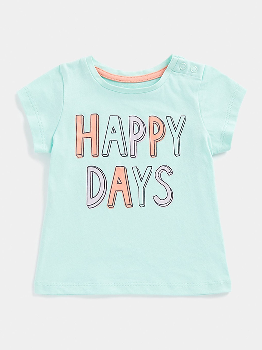 

mothercare Unisex Kids Typography Printed Pure Cotton T-shirt, Blue