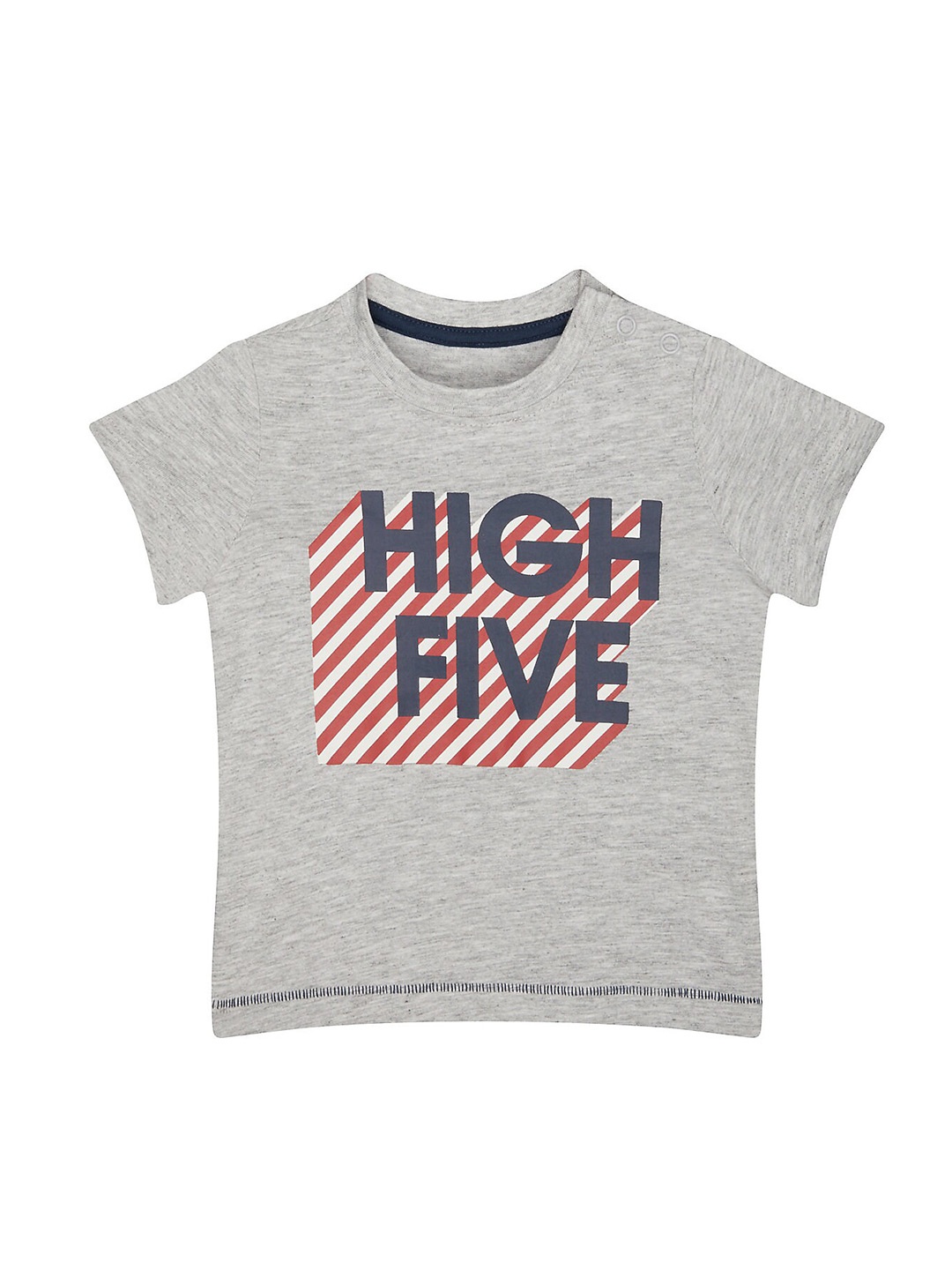 

mothercare Infants Boys Typography Printed Cotton T-shirt, Grey