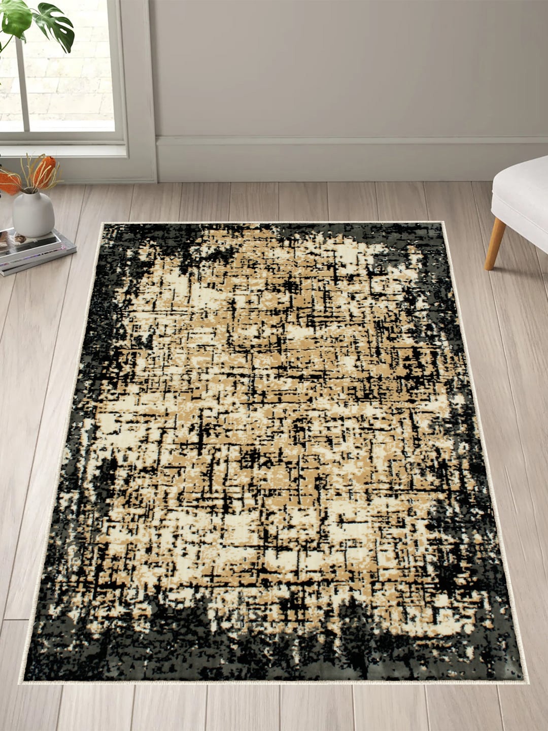

Story@home Grey Abstract Printed Rectangular Anti-Skid Carpet