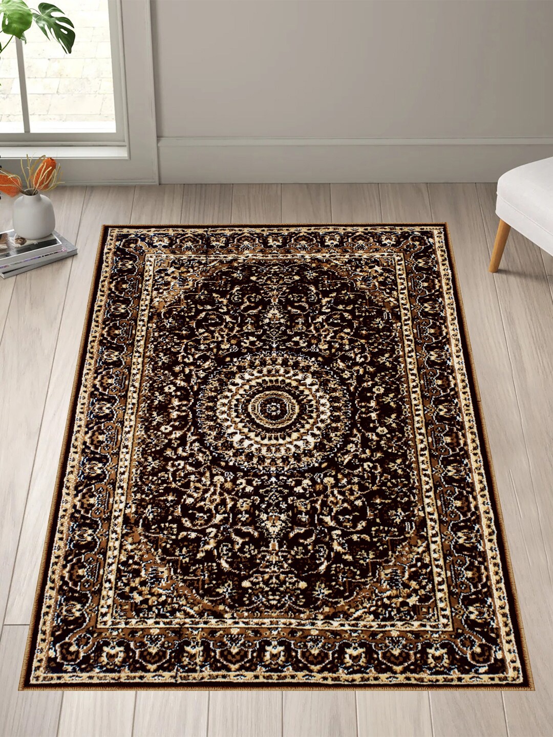 

Story@home Brown Printed Anti-Skid Rectangular Carpet