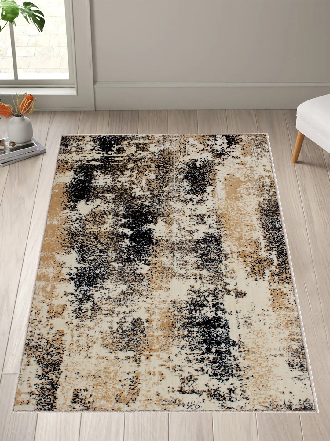 

Story@home Beige Printed Anti-Skid Rectangular Carpet