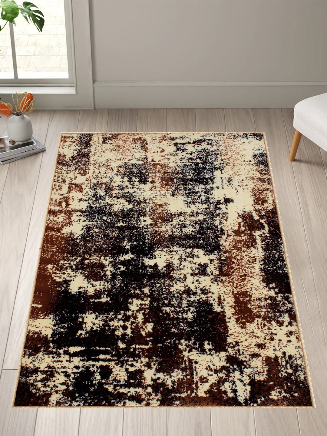 

Story@home Black Printed Anti-Skid Rectangular Carpet
