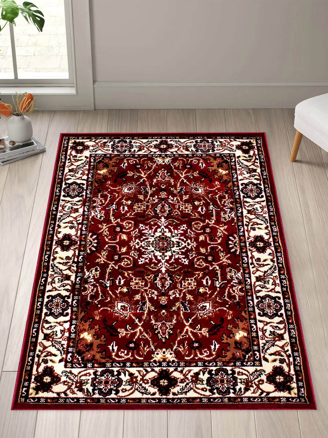 

Story@home Maroon Printed Anti-Skid Rectangular Carpet