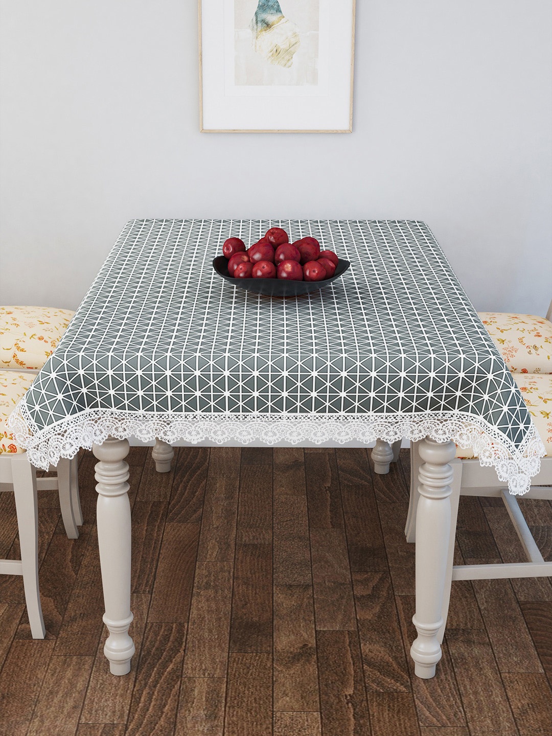 

Story@home Grey & White Abstract Printed Cotton Table Cover