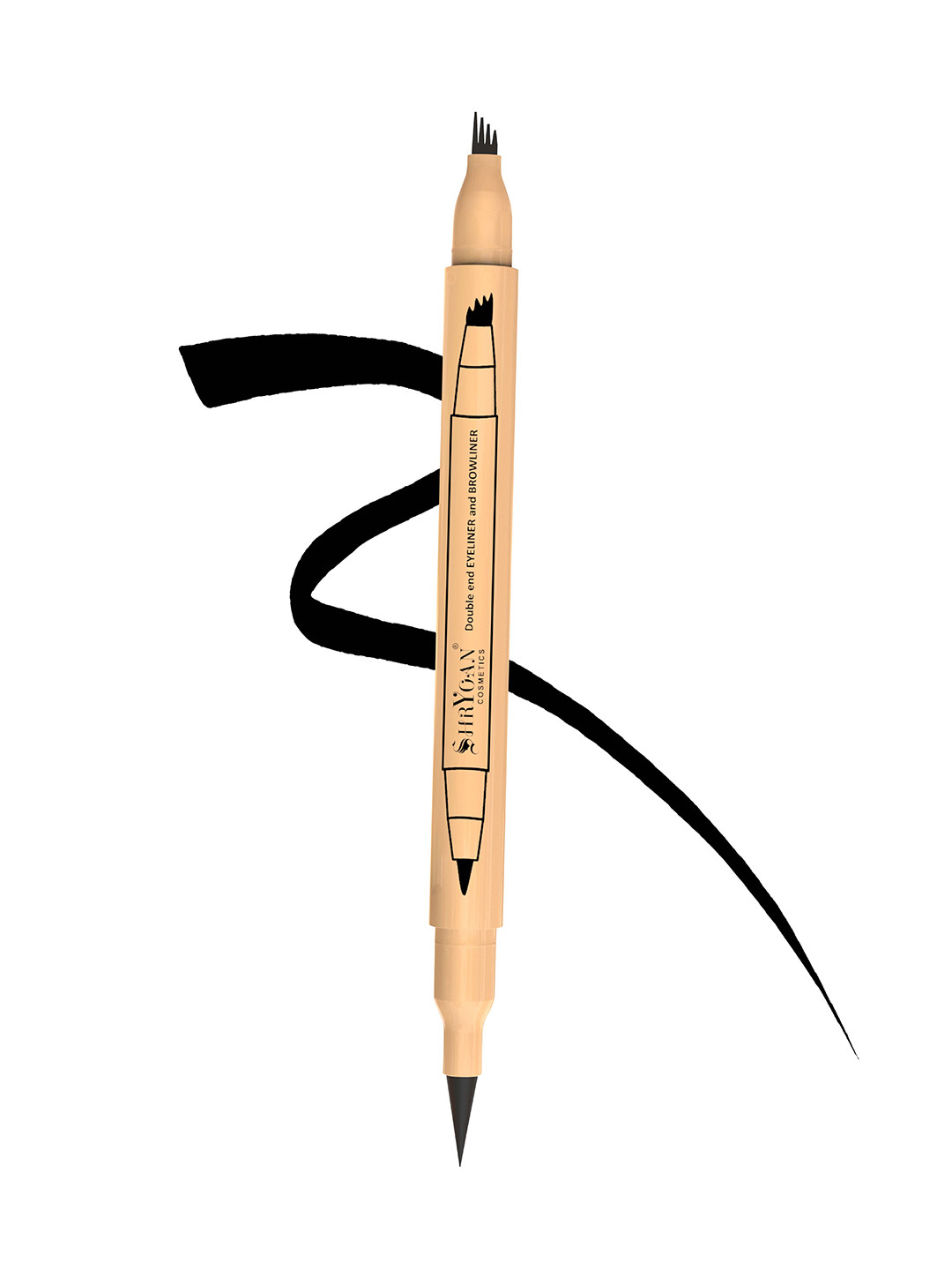 

SHRYOAN Double End Eyeliner & Browliner 3 gm Shade 01, Black