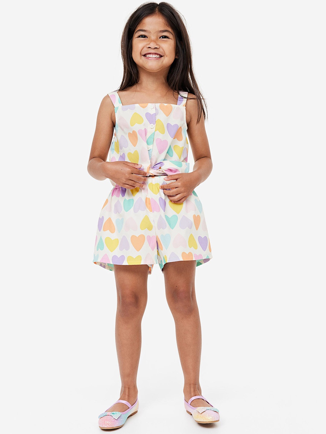

H&M Girls 2-Piece Patterned Pure Cotton Set, White