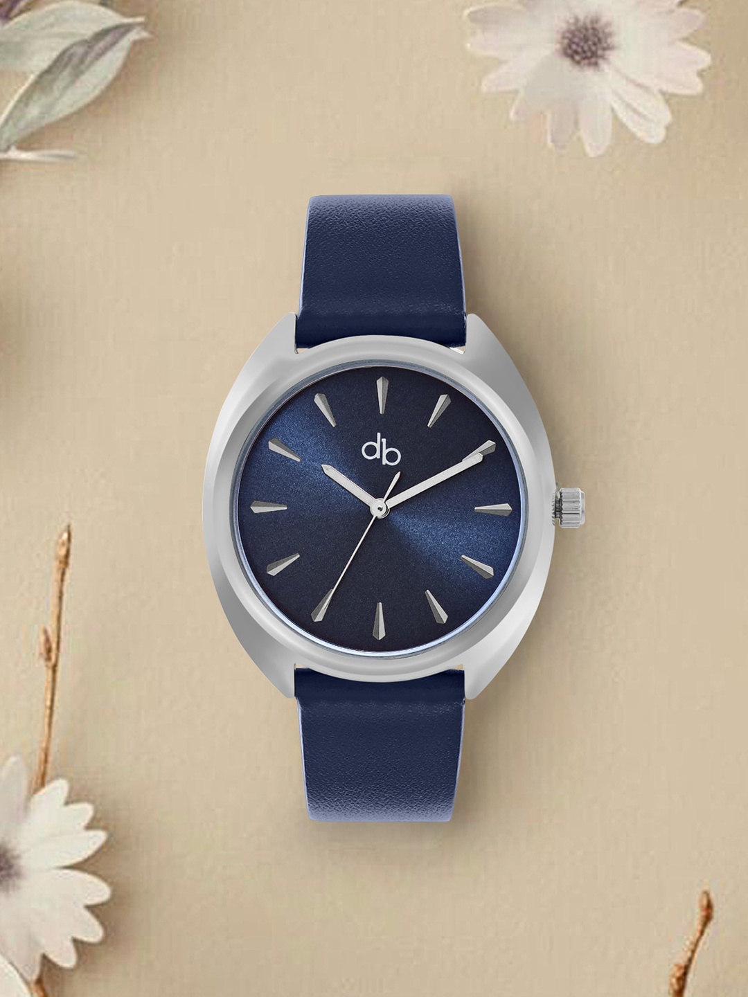 

DressBerry Women Blue Brass Dial & Blue Leather Straps Analogue Watch DB0006A
